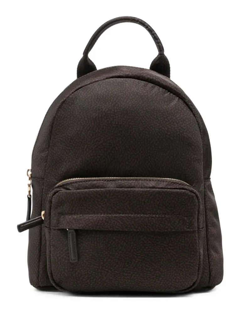 Borbonese Rucksack mit Opthytis-Print - Braun Braun