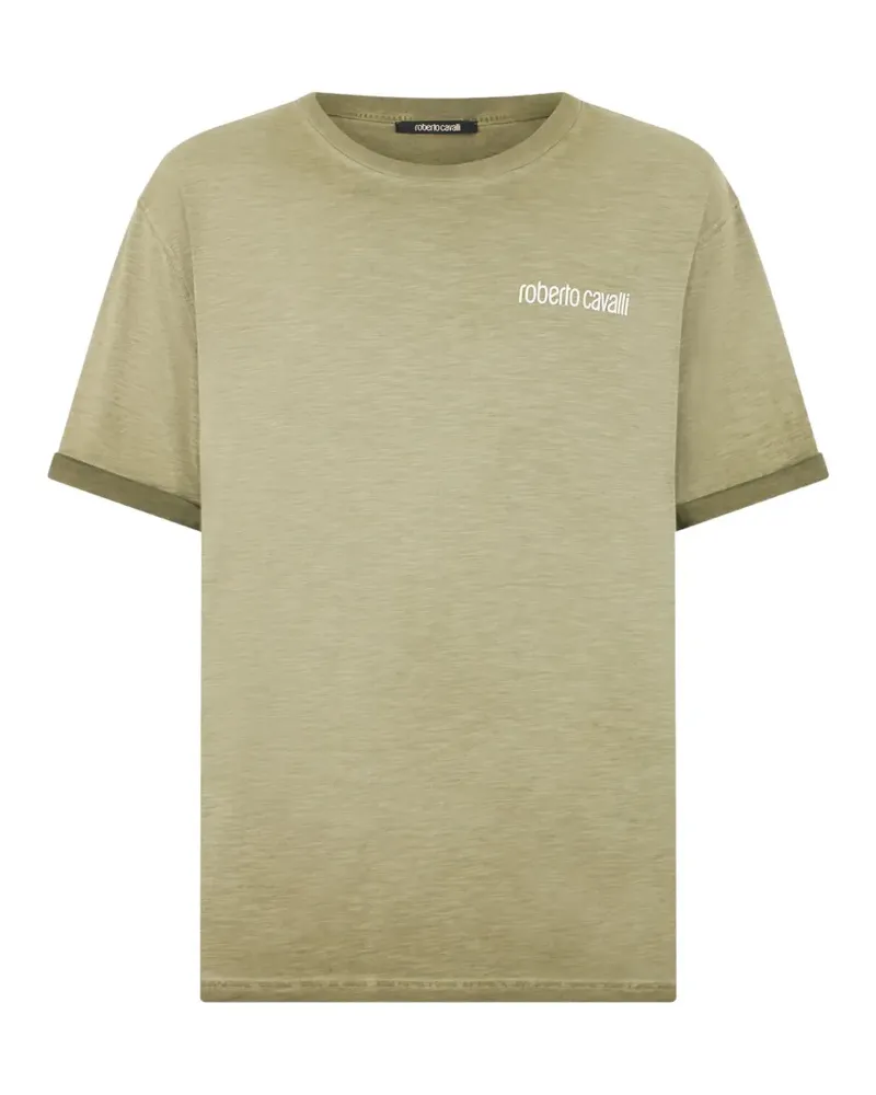 Roberto Cavalli T-Shirt mit Logo-Print - Grün Grün