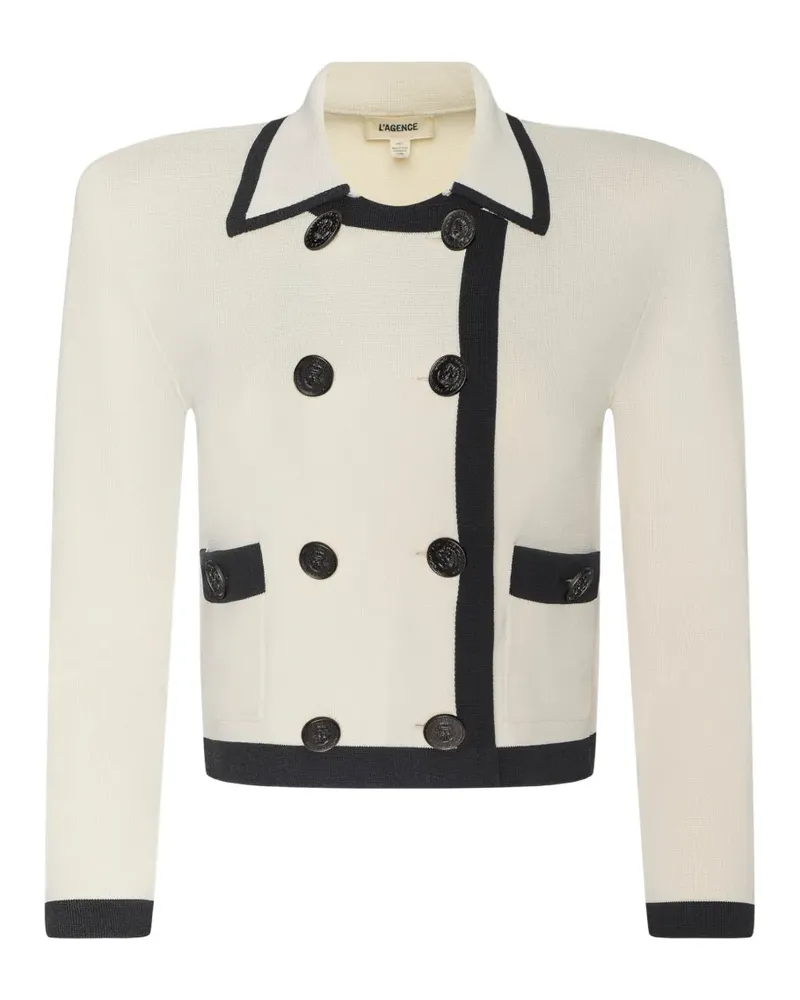 L'Agence Janu double-breasted jacket - Weiß Weiß