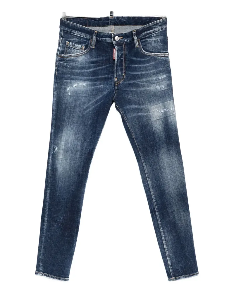 Dsquared2 Skater Jeans im Distressed-Look - Blau Blau