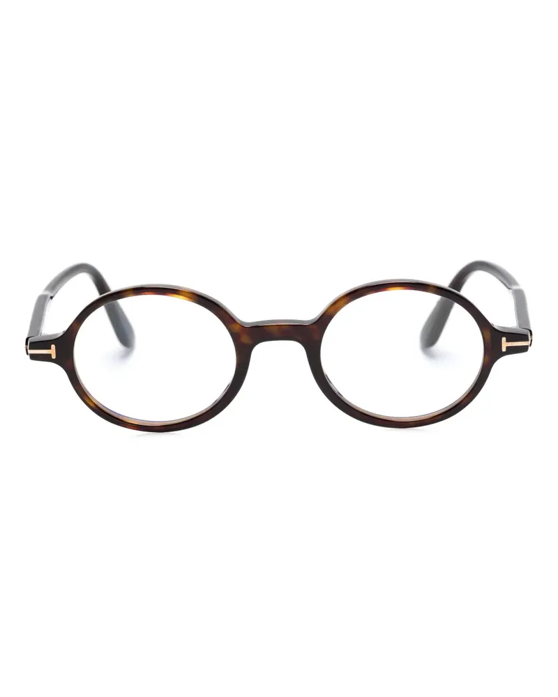 Tom Ford FT5975B Brille mit rundem Gestell - Braun Braun