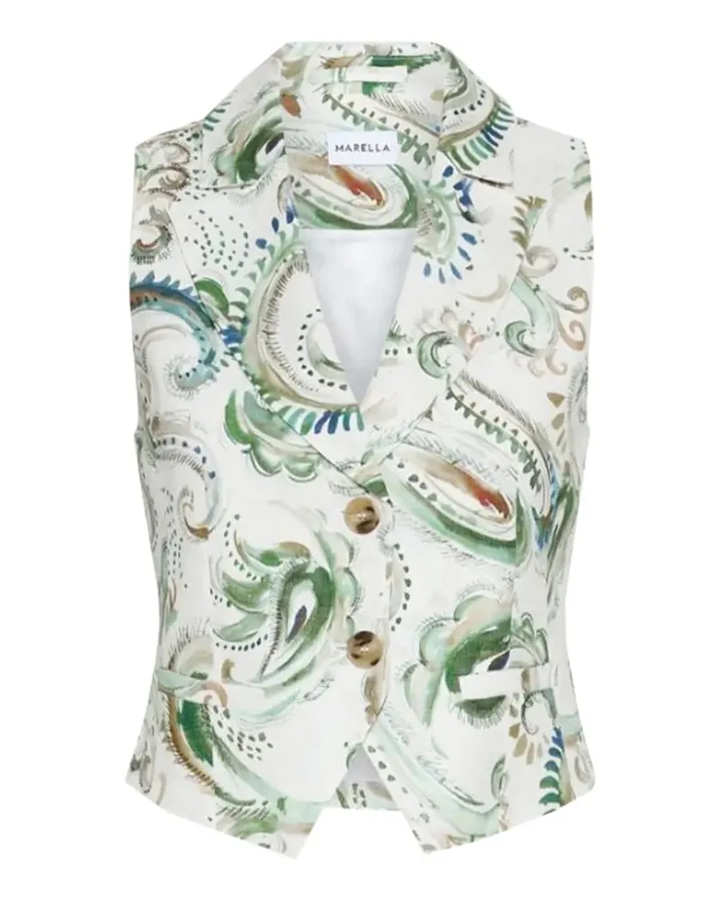 MARELLA paisley-patterned vest - Weiß Weiß