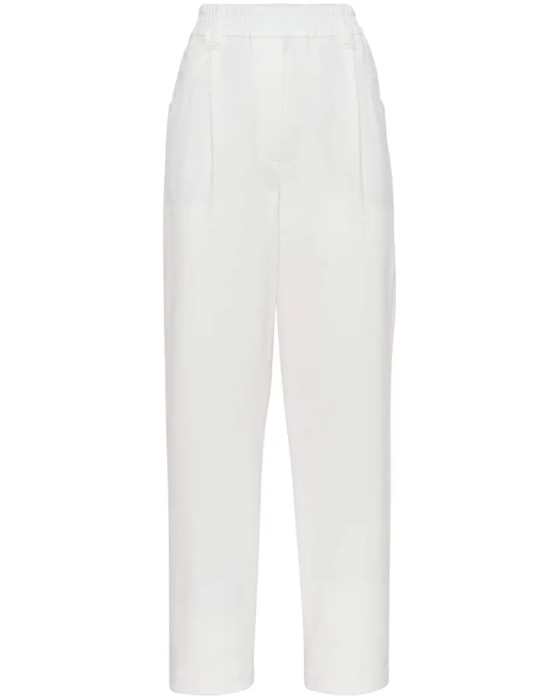 Brunello Cucinelli Gekürzte Tapered-Hose - Weiß Weiß
