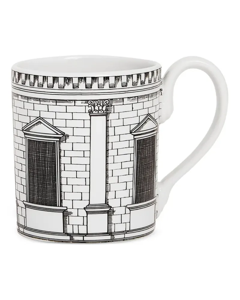 Fornasetti Tasse mit Haus-Print - Grau Grau