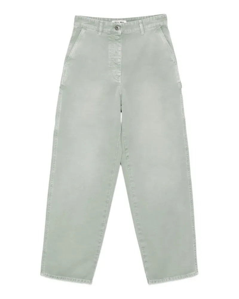 Miu Miu logo cargo pants - Grün Grün