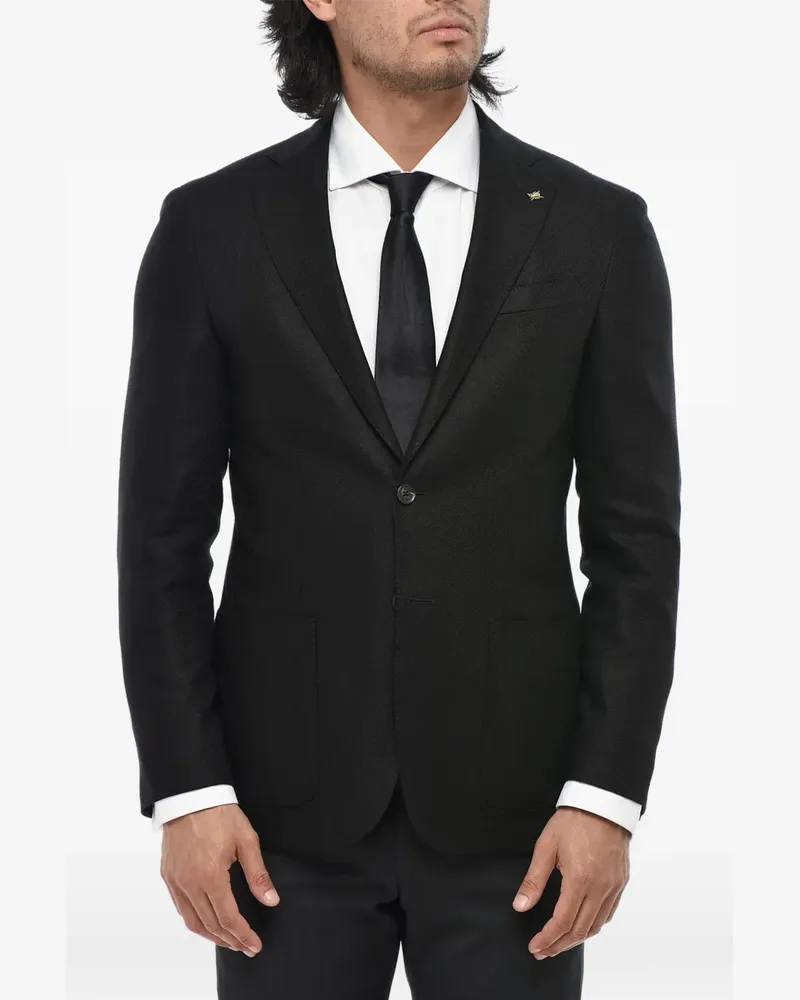 Corneliani CC Collection silk-twill blazer - Schwarz Schwarz