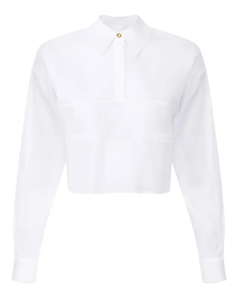 Elisabetta Franchi Hemd mit Logo-Patch - Weiß Weiß