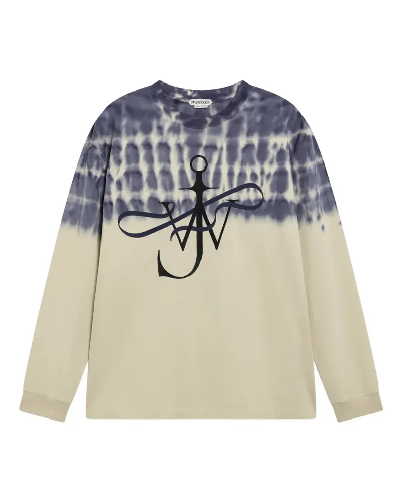 J.W.Anderson anchor-logo tie-dye sweatshirt - Nude Nude