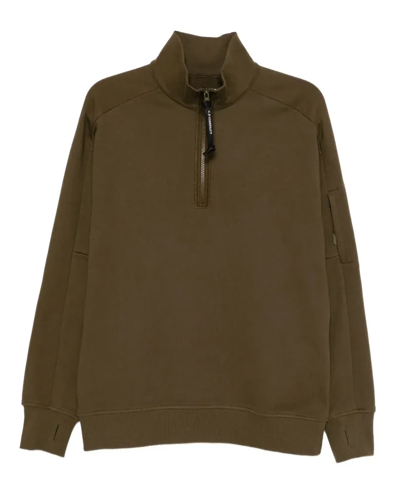 C.P. Company Sweatshirt mit Logo-Schild - Braun Braun