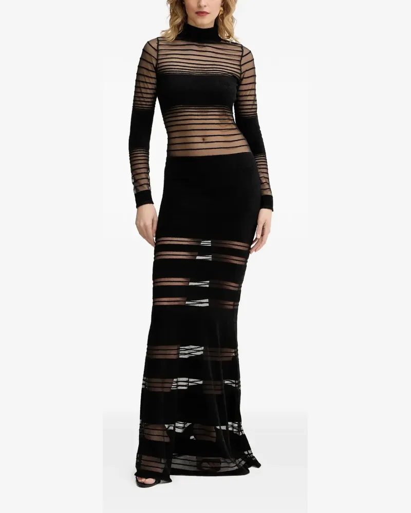 Retrofête Johanne striped maxi dress - Schwarz Schwarz