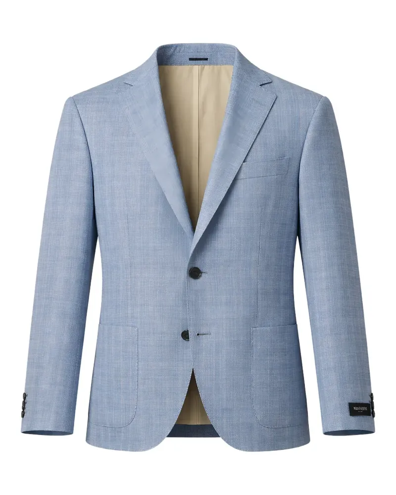 Tombolini check-pattern single-breasted blazer - Blau Blau