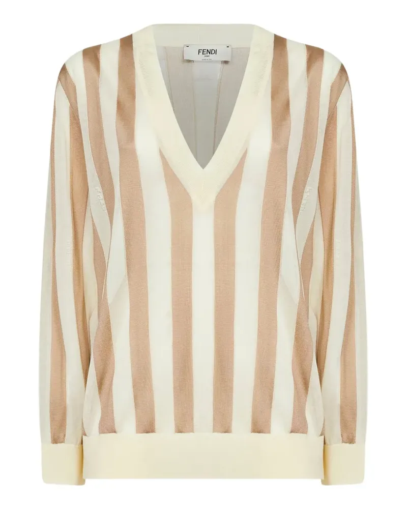 Fendi striped sweater - Nude Nude