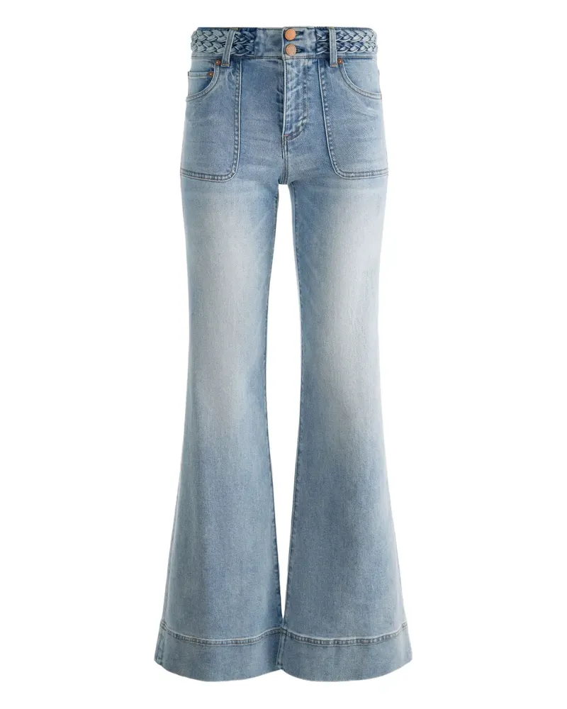 Alice + Olivia Geflochtene Juno Jeans - Blau Blau