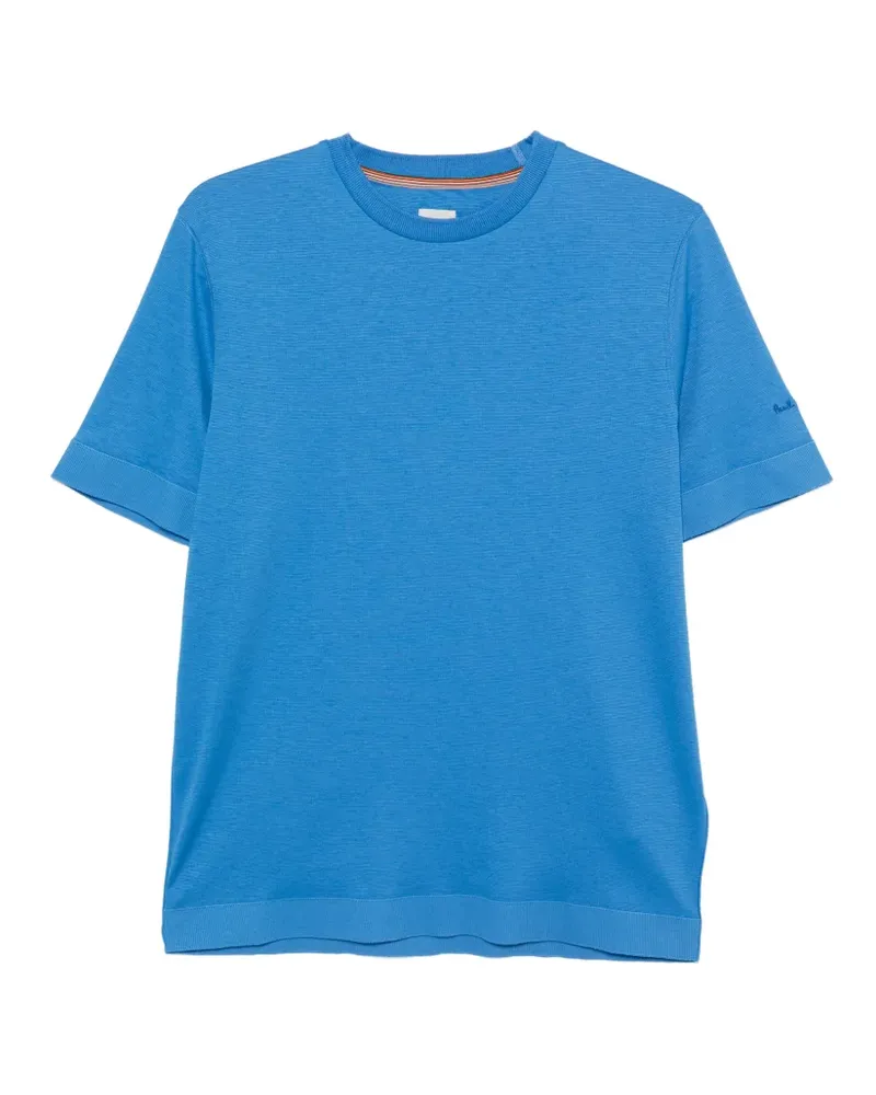 Paul Smith embroidered-logo T-shirt - Blau Blau