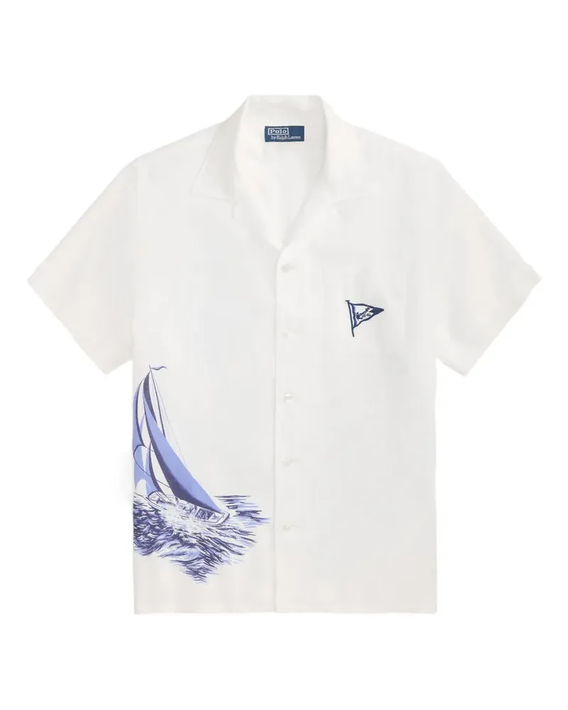 Ralph Lauren Hemd aus Leinen - Weiß Weiß
