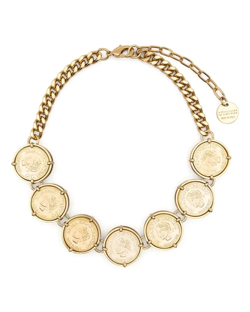 Ermanno Scervino Halskette mit Münzdetails Gold
