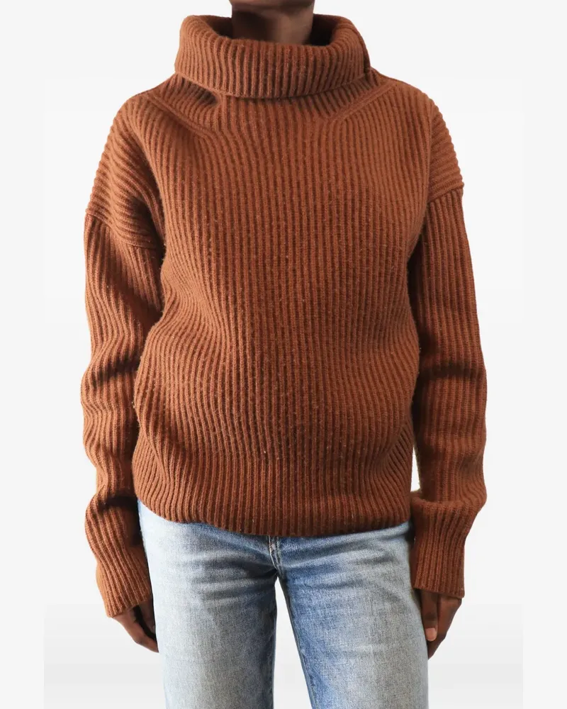 Nili Lotan ribbed-knit turtleneck sweater - Orange Orange