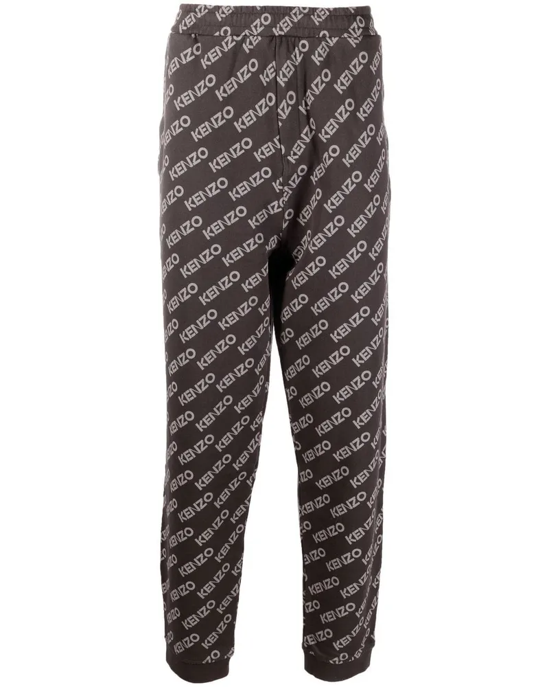 Kenzo Jogginghose mit Logo-Print - Schwarz Schwarz