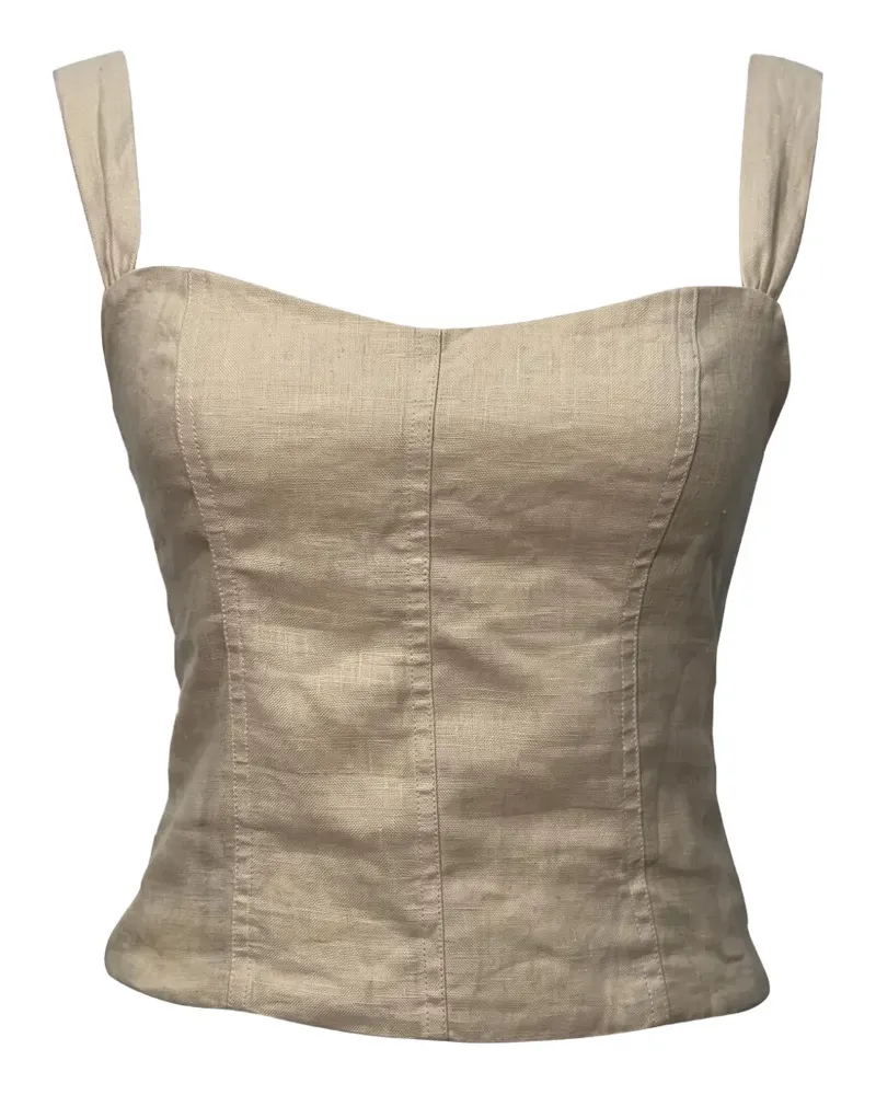 Reformation sleeveless cropped top - Nude Nude