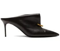 Mules mit Piercing-Detail - Schwarz