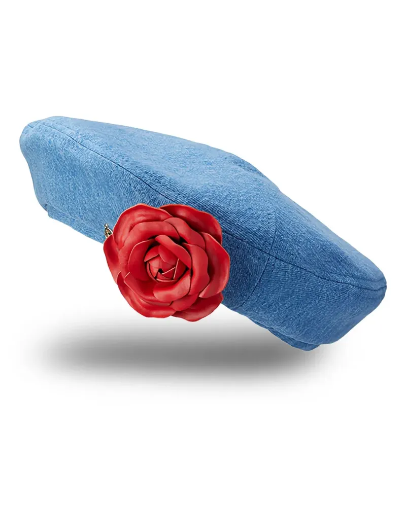 Maison Michel Augusta Hut mit Rosendetail - Blau Blau