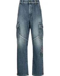 Alessandra Rich Verzierte Jeans Blau