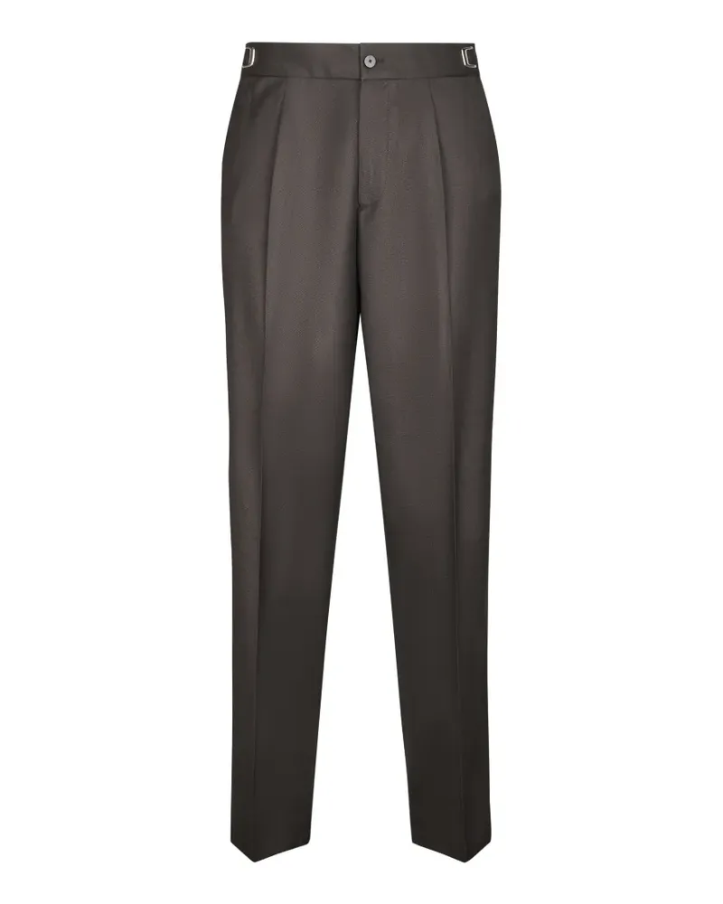 Cellar Door pleated side-buckle trousers - Braun Braun