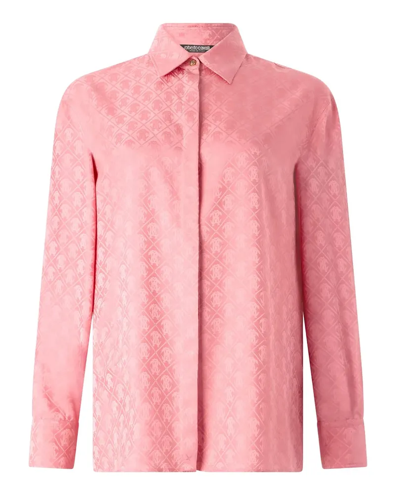 Roberto Cavalli Hemd mit Monogramm-Print - Rosa Rosa