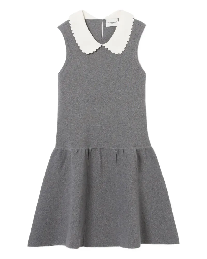 Claudie Pierlot Minikleid mit Bubikragen - Grau Grau