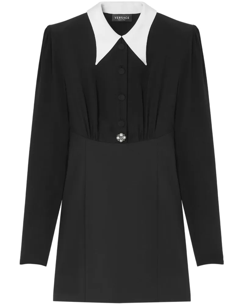Versace Minikleid mit Perlendetail - Schwarz Schwarz
