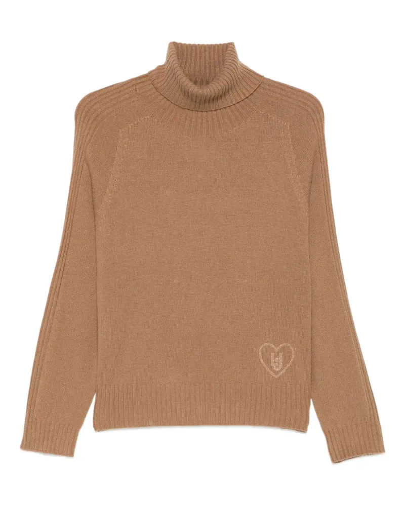 Liu Jo Rollkragenpullover mit Logo - Braun Braun