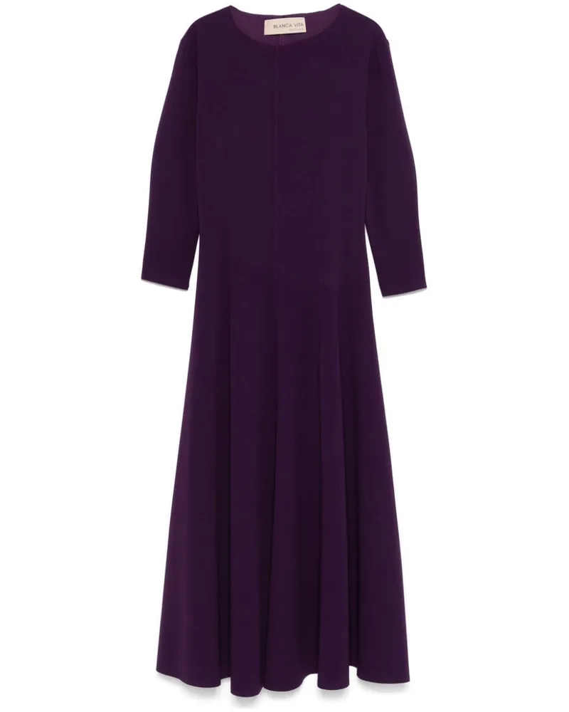 Blanca Midikleid mit Kreppstruktur - Violett Violett
