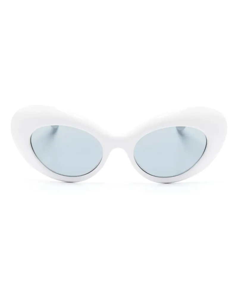 Versace Ovale Sonnenbrille mit Medusa - Weiß Weiß