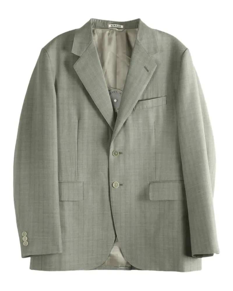 AURALEE check-pattern wool jacket - Grün Grün