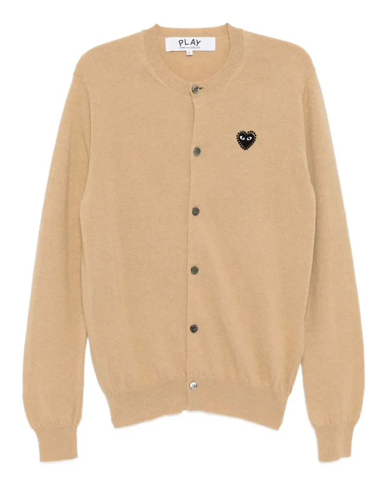 Comme des Garçons Cardigan mit Herzapplikation - Nude Nude