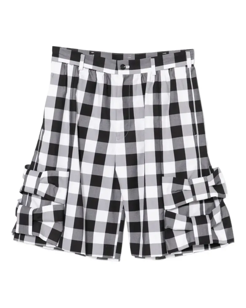 Comme des Garçons Shorts mit Vichy-Karo - Schwarz Schwarz