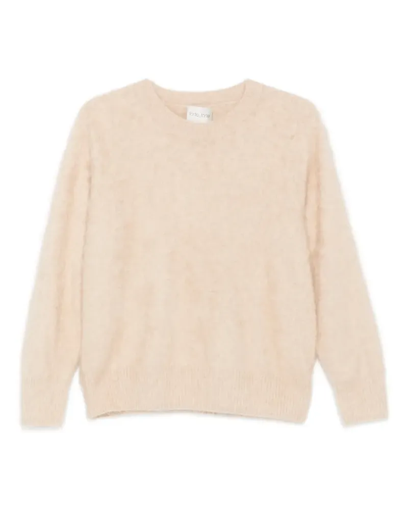 forte_forte Gebürsteter Strickpullover - Nude Nude