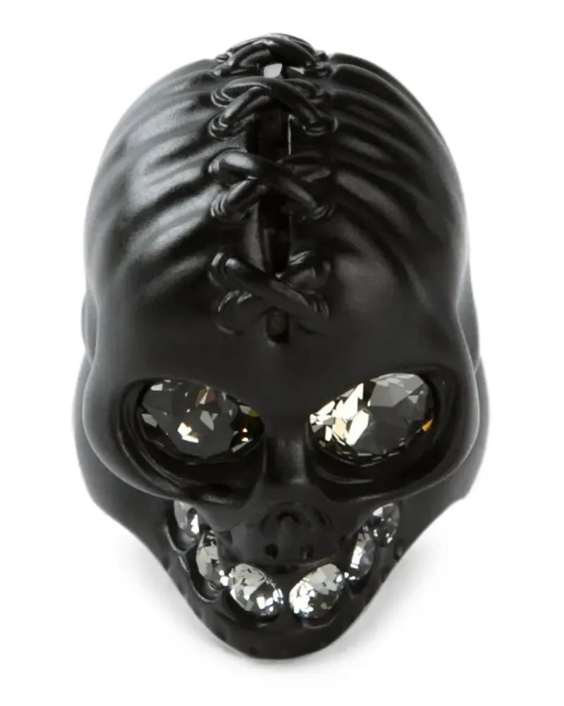 Alexander McQueen crystal-embellished ring - Schwarz Schwarz