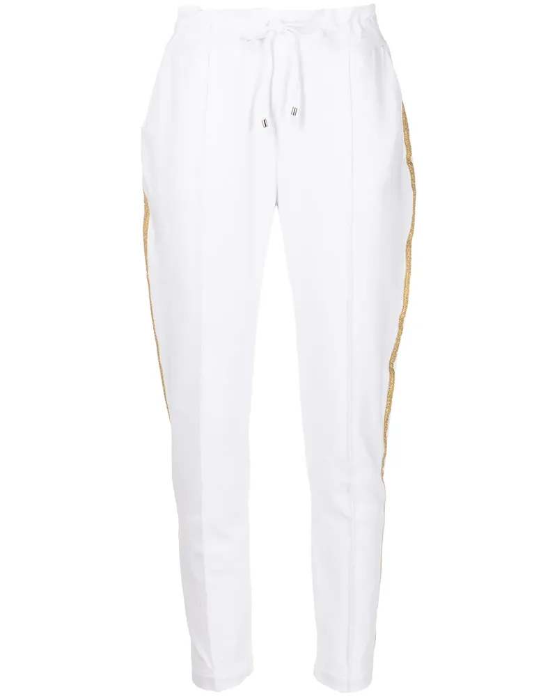 MADISON.MAISON Jogginghose mit Streifen - Weiß Weiß