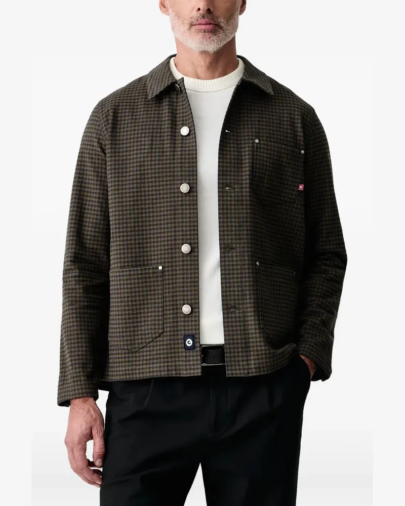Mos Mosh Mapham houndstooth-pattern shirt jacket - Grün Grün