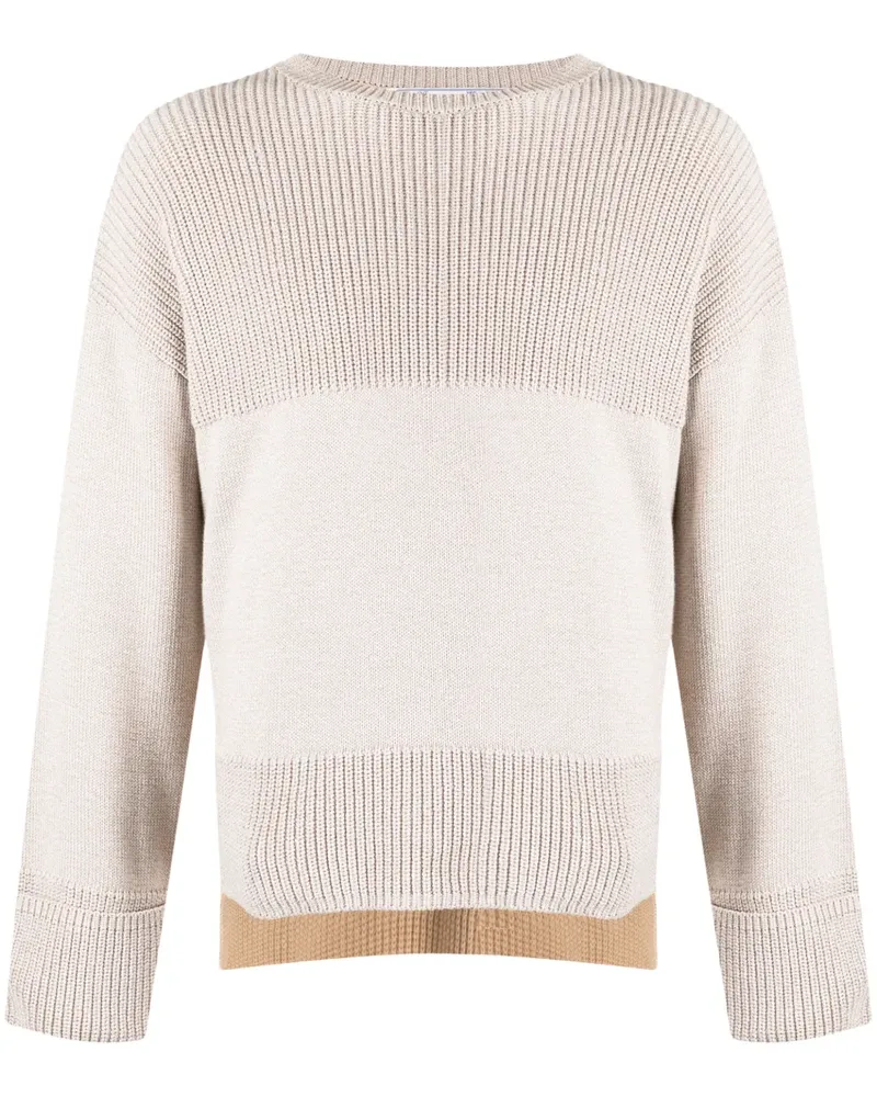 OFF-WHITE Gerippter Pullover - Grau Grau