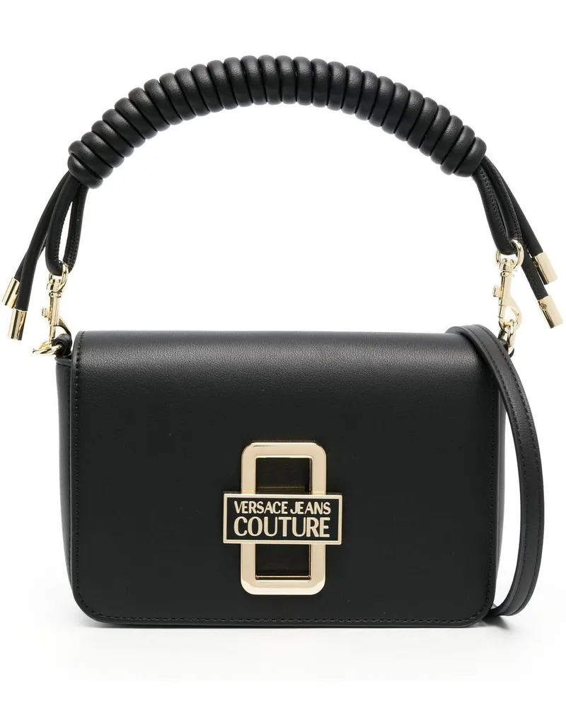 Versace Jeans Schultertasche aus Faux-Leder - Schwarz Schwarz