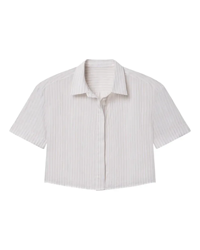 A.L.C. A C. Mel striped short-sleeve shirt - Weiß Weiß