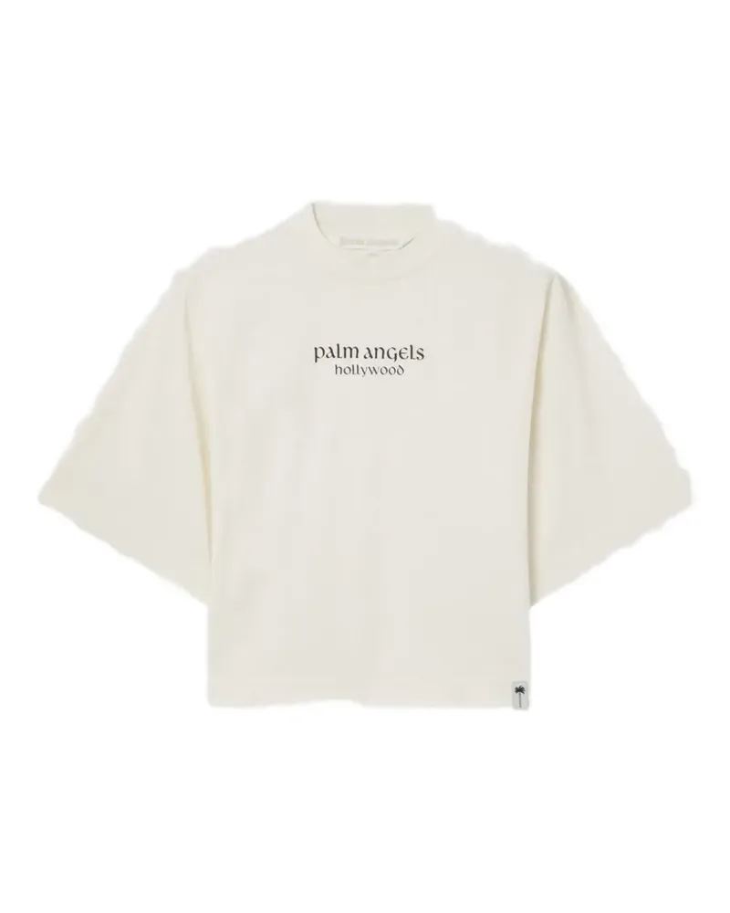 Palm Angels Kastiges T-Shirt mit Logo - Nude Nude