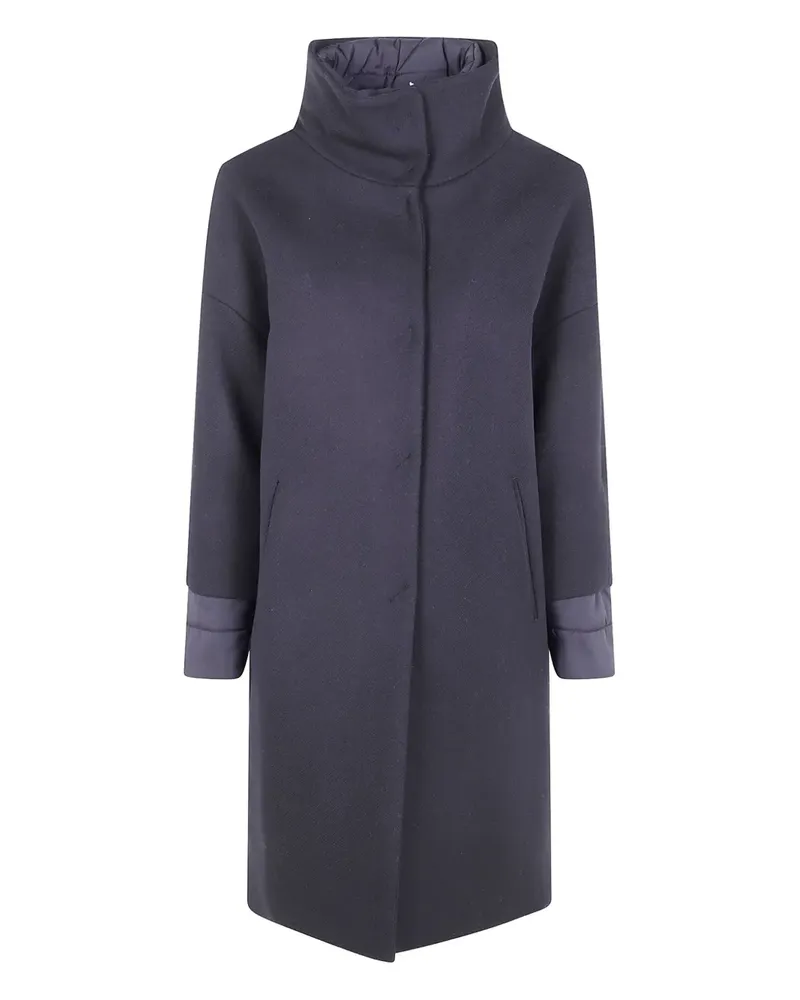 Herno funnel-neck long jacket - Blau Blau