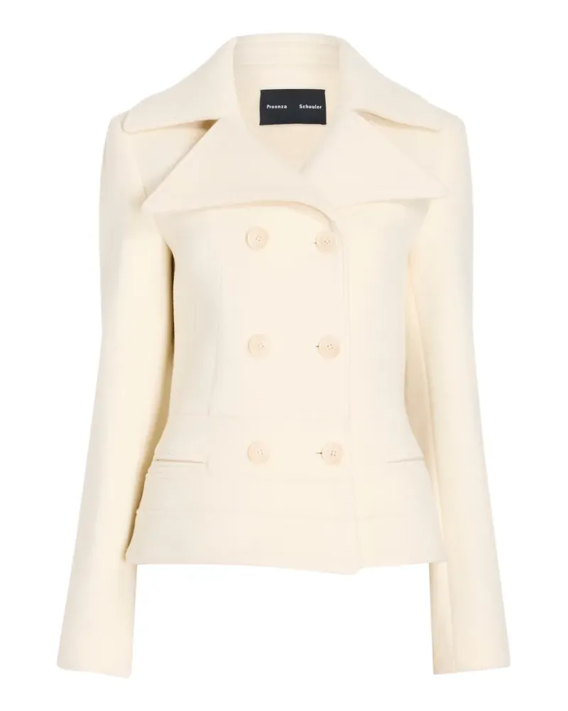 Proenza Schouler Romane jacket in compact melton wool - Nude Nude