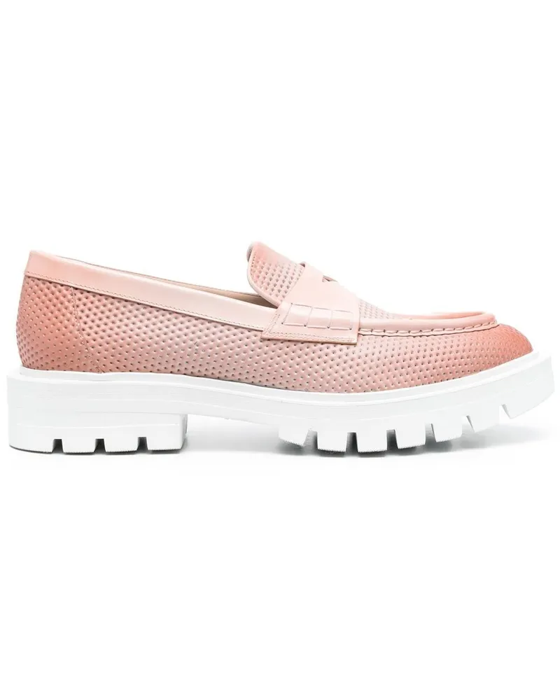 Santoni Penny-Loafer aus Leder - Rosa Rosa