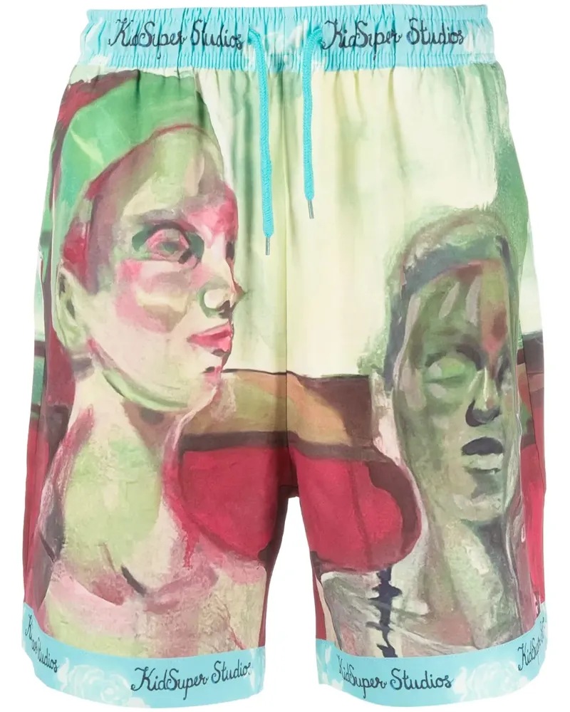 KidSuper Bermudas mit Kordelzug - Grün Grün