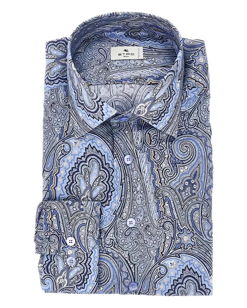 Etro Hemd mit Paisleymuster - Blau Blau