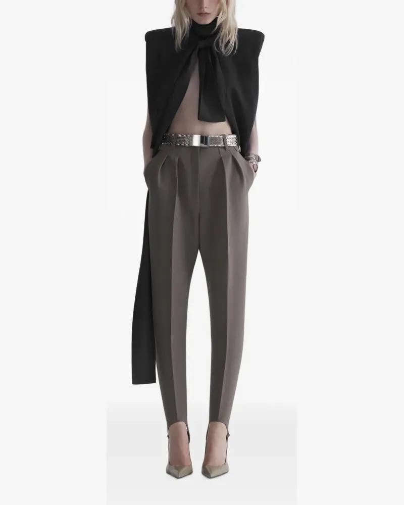 Thierry Mugler Drapiertes Oberteil - Schwarz Schwarz